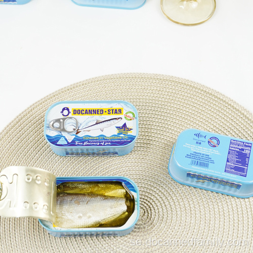 Konserverad sardin av god kvalitet i vegetabilisk olja